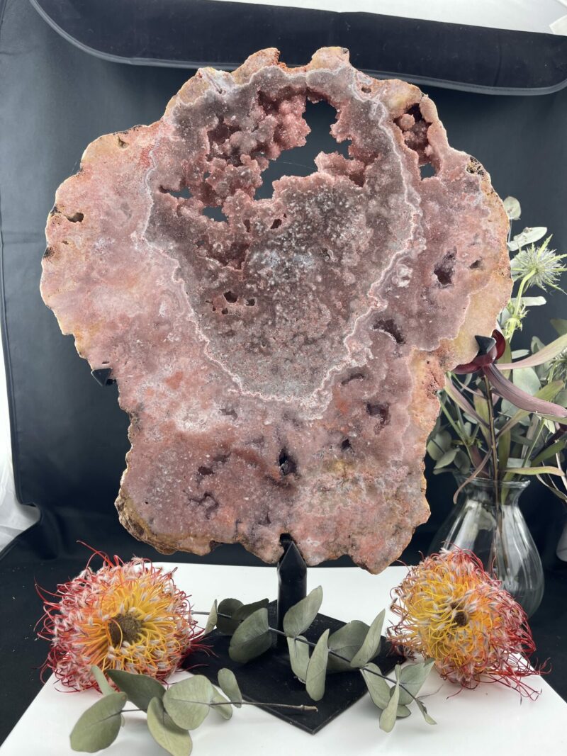 Magnificent Pink Amethyst Druzy Round Plate