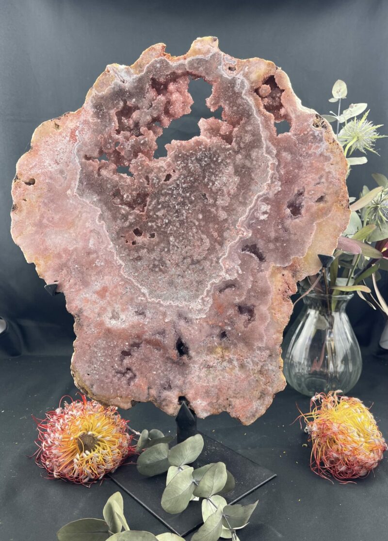 Magnificent Pink Amethyst Druzy Round Plate