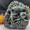 Labradorite Underwater Odyssey - A Magical Carving of Oceanic Wonder