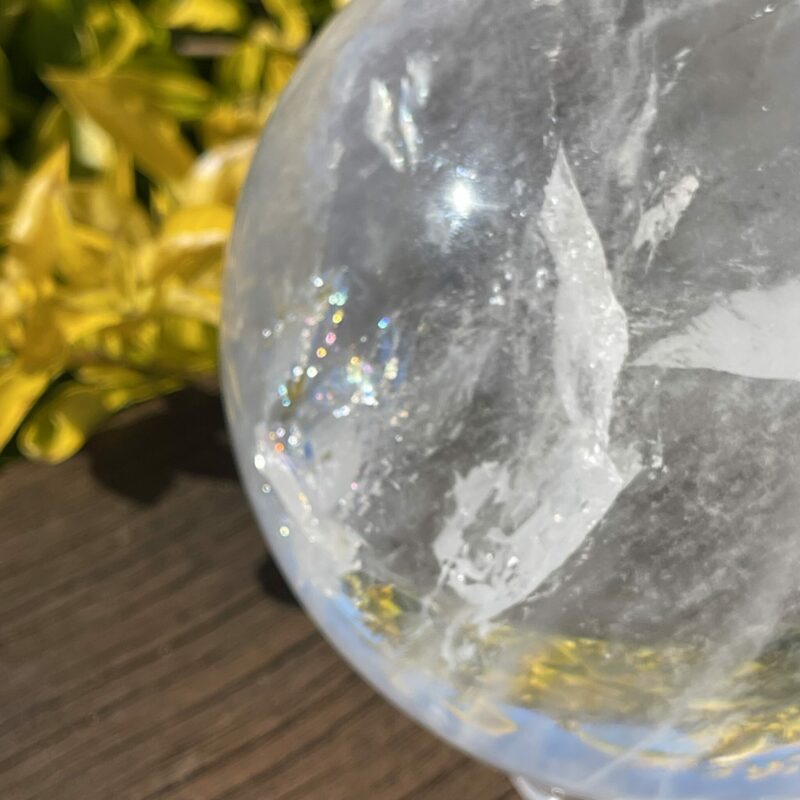 Clear Quartz XXL Sphere - A Majestic Rainbow Oracle