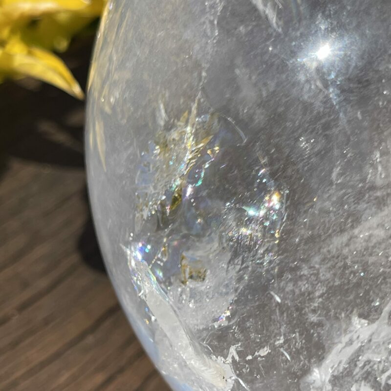 Clear Quartz XXL Sphere - A Majestic Rainbow Oracle