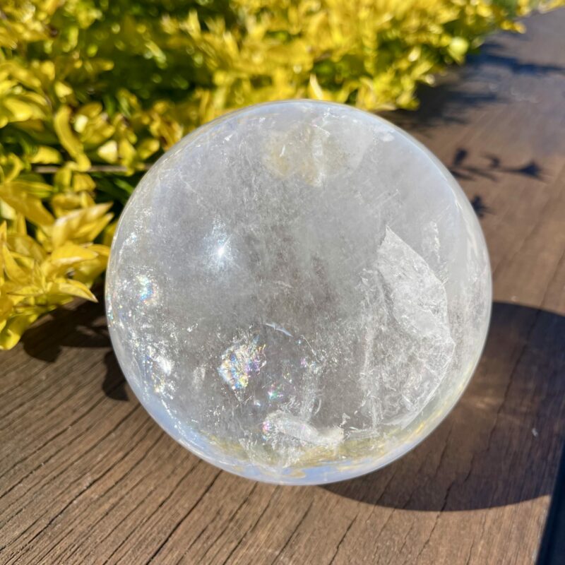 Clear Quartz XXL Sphere - A Majestic Rainbow Oracle