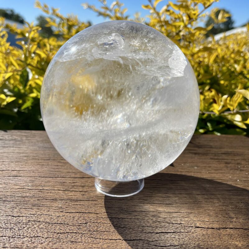 Clear Quartz XXL Sphere - A Majestic Rainbow Oracle