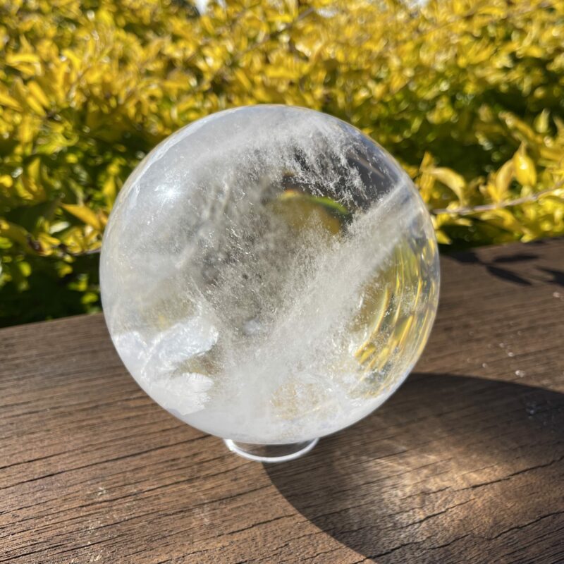 Clear Quartz XXL Sphere - A Majestic Rainbow Oracle