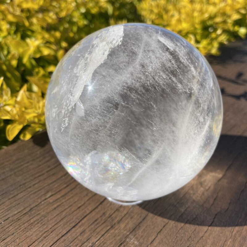 Clear Quartz XXL Sphere - A Majestic Rainbow Oracle