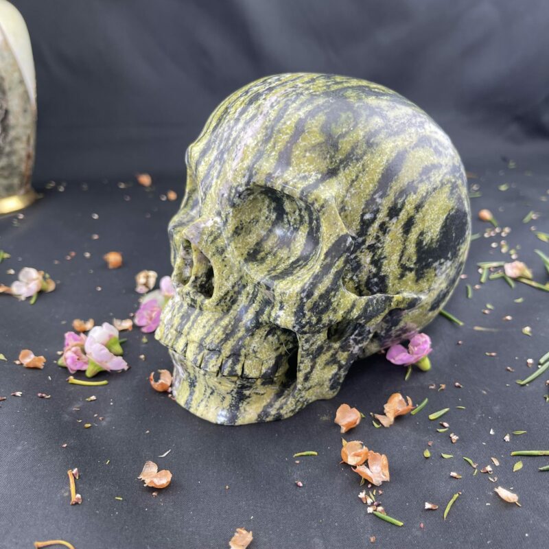 This is gorgeous Seraphinite Skull