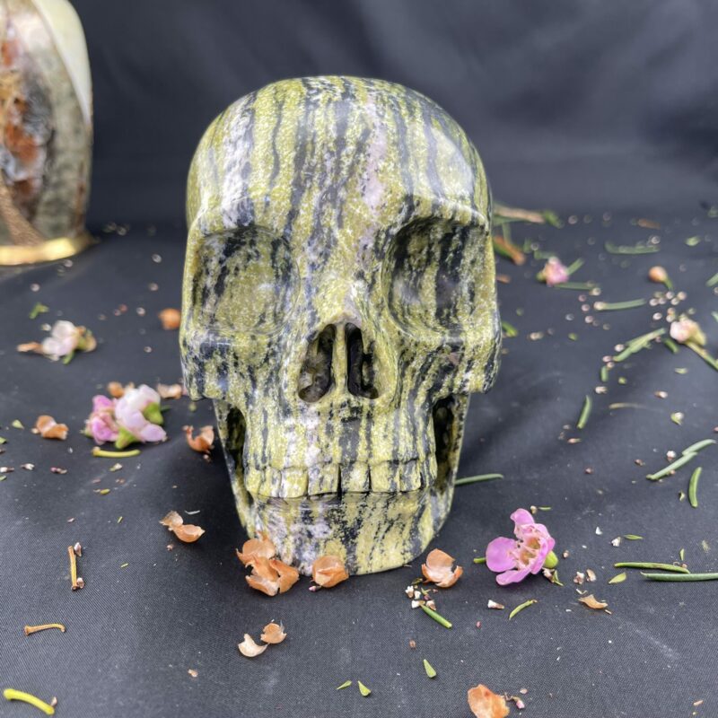 This is gorgeous Seraphinite Skull