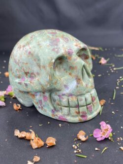 This is Ruby Zoisite Skull of Peaceful Love