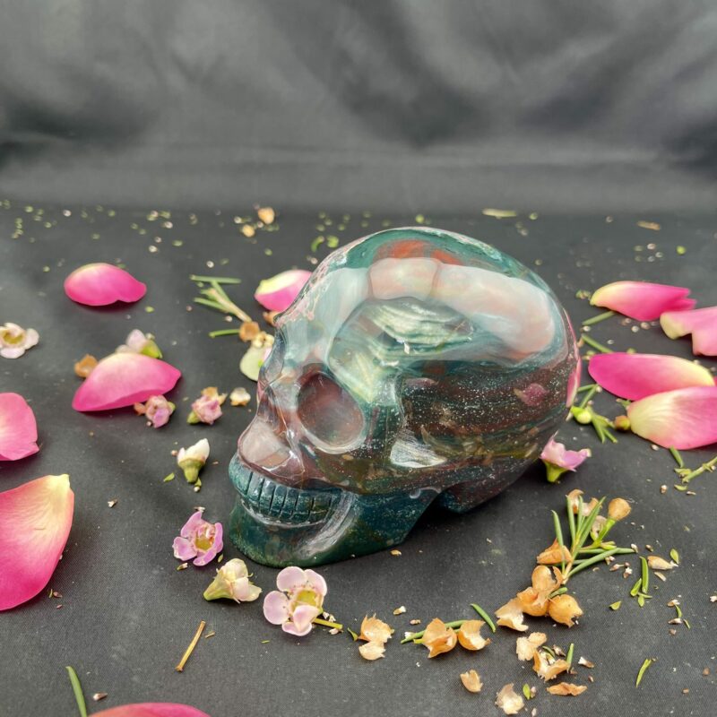 This is Large Bloodstone Skull of Healing Path