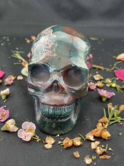 This is Large Bloodstone Skull of Healing Path