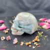 This is Large Blue Calcite Skull of Tranquility