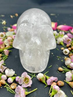 This is clear quartz large skull of illumination