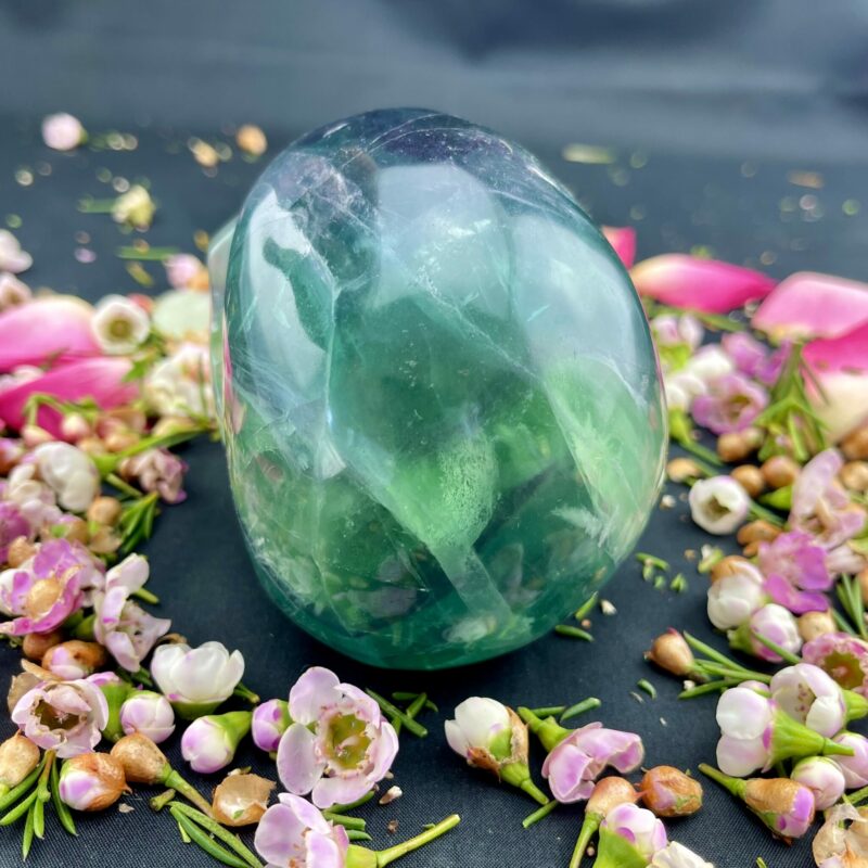 This is Gorgeous Large Rainbow Fluorite Skull