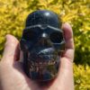 This is Large Black Tourmaline Skull of Protection