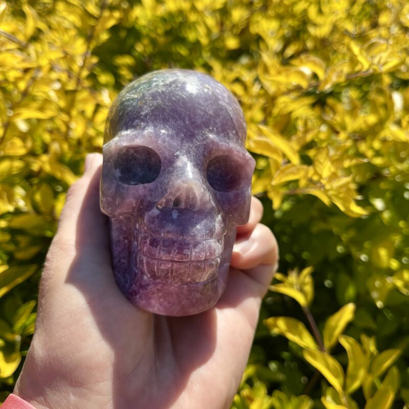 This is Pink Tourmaline Skull of Love