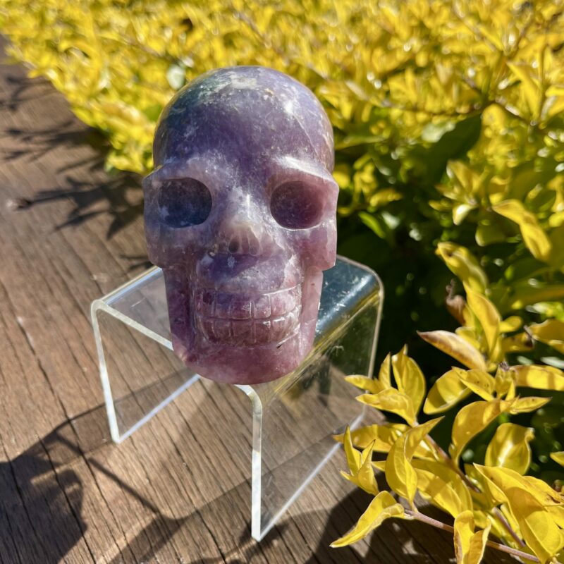 This is Pink Tourmaline Skull of Love