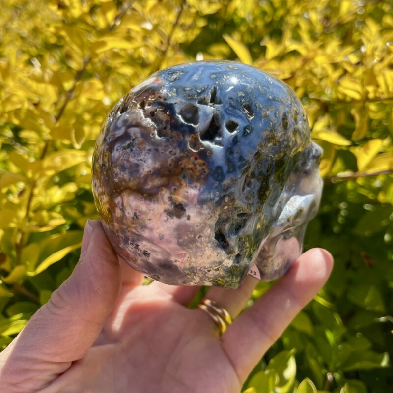 this is gorgeous Ocean Jasper Skull of Harmony