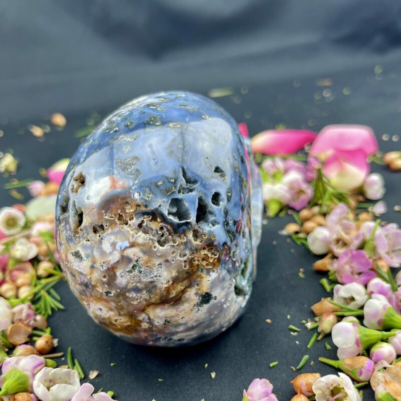 this is gorgeous Ocean Jasper Skull of Harmony