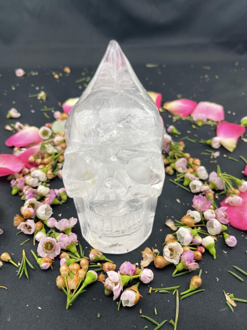 Cosmic Alien Clear Quartz Skull