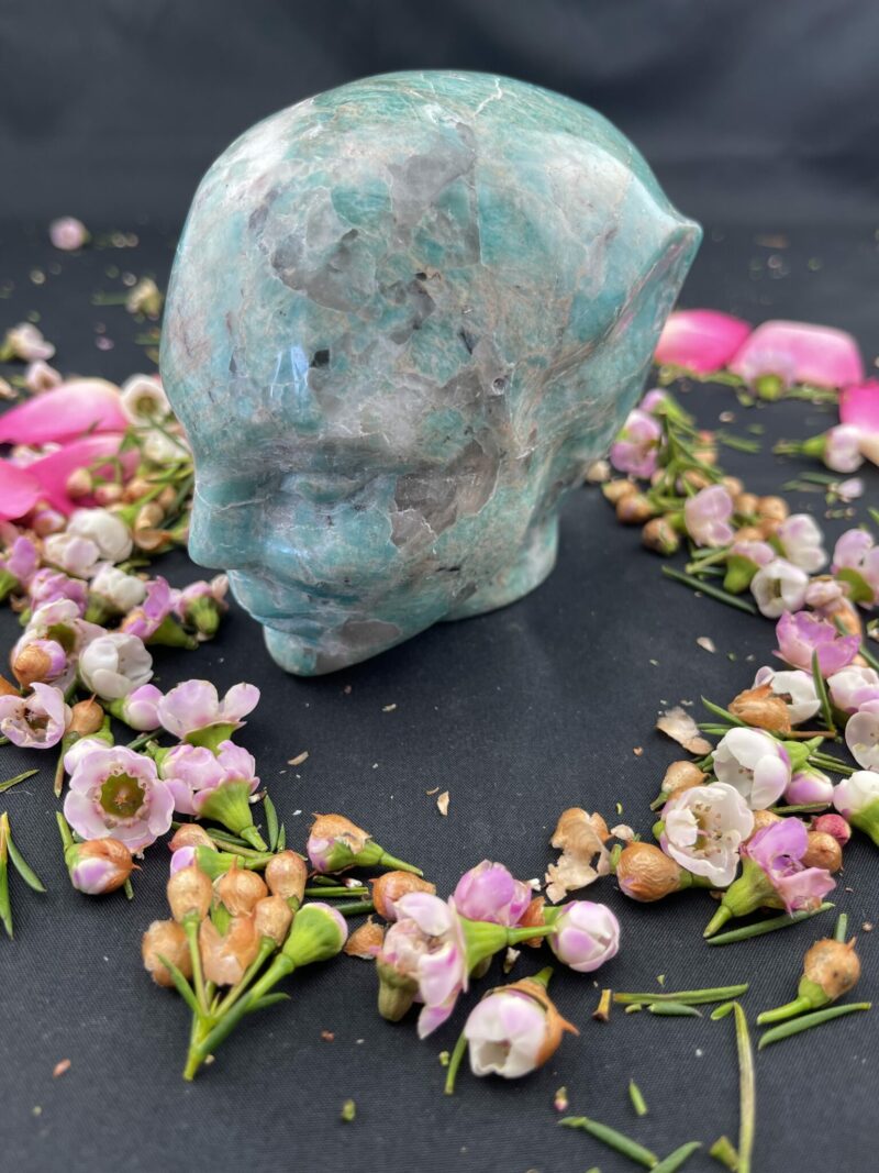 This is Amazonite Star Being gorgeous skull