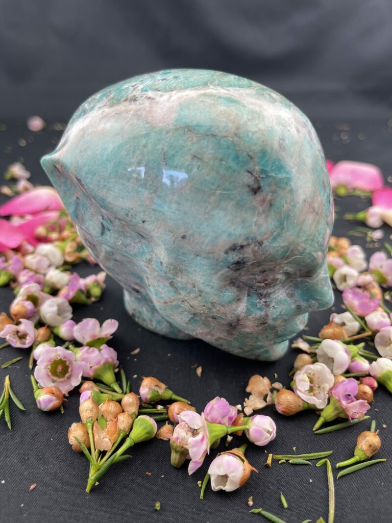 This is Amazonite Star Being gorgeous skull