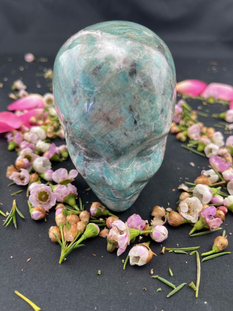 This is Amazonite Star Being gorgeous skull