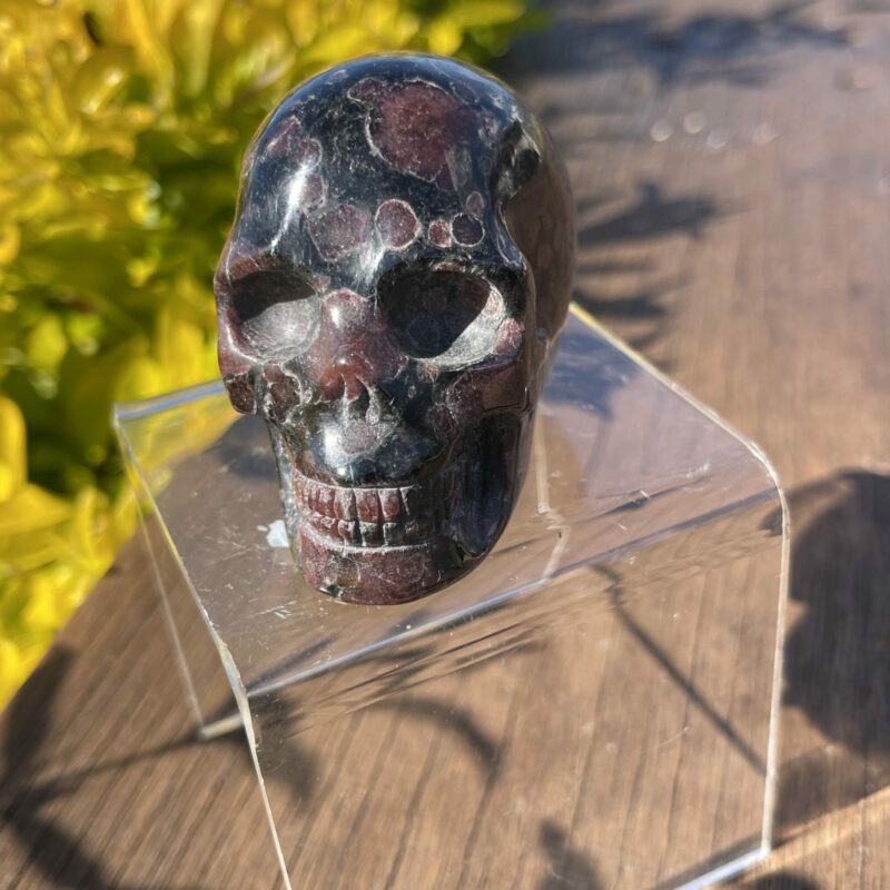 This is Rhodonite Skull of Open Heart