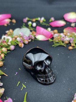 This is Small Black Obsidian Skull of Safety
