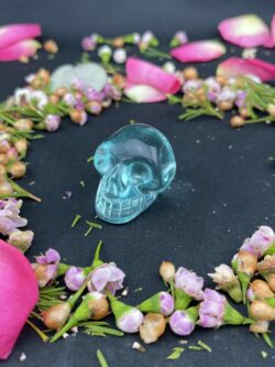 This is Small Blue Obsidian Skull of Intuition