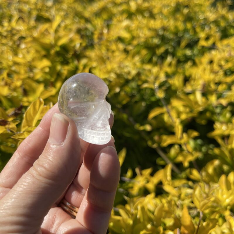 This is clear quartz alien star being skull of cosmic connection