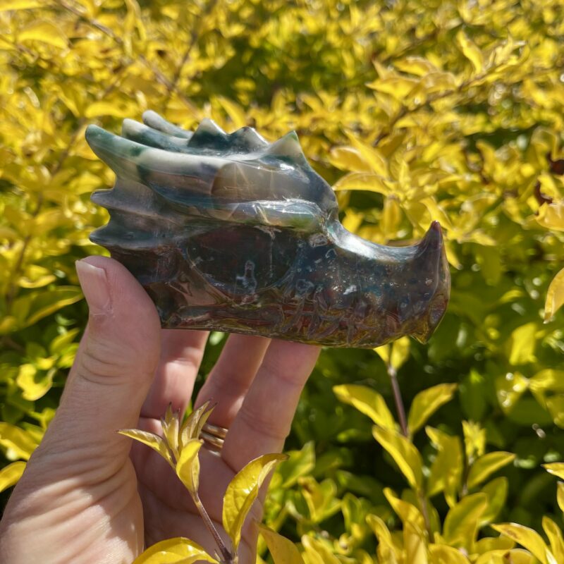 This is Bloodstone Dragon Head Carving