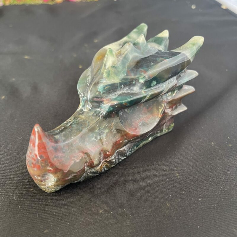 This is Bloodstone Dragon Head Carving