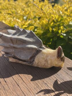 This is Mystical Septarian Dragon Head Carving
