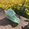 this is Rejuvenating Green Fluorite Dragon Carving