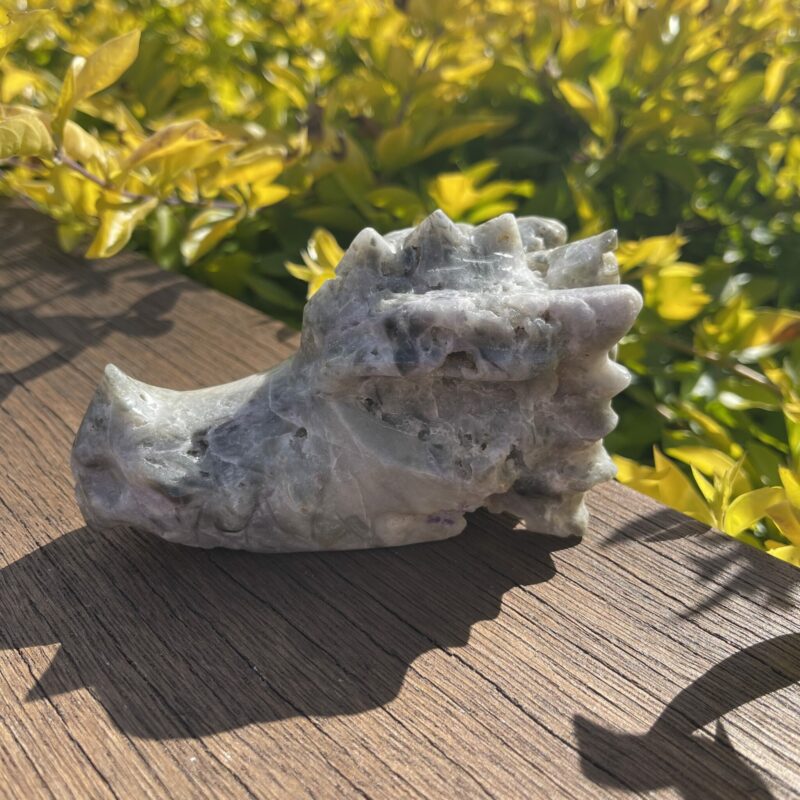 This is Grounding Sphalerite Dragon Head Carving