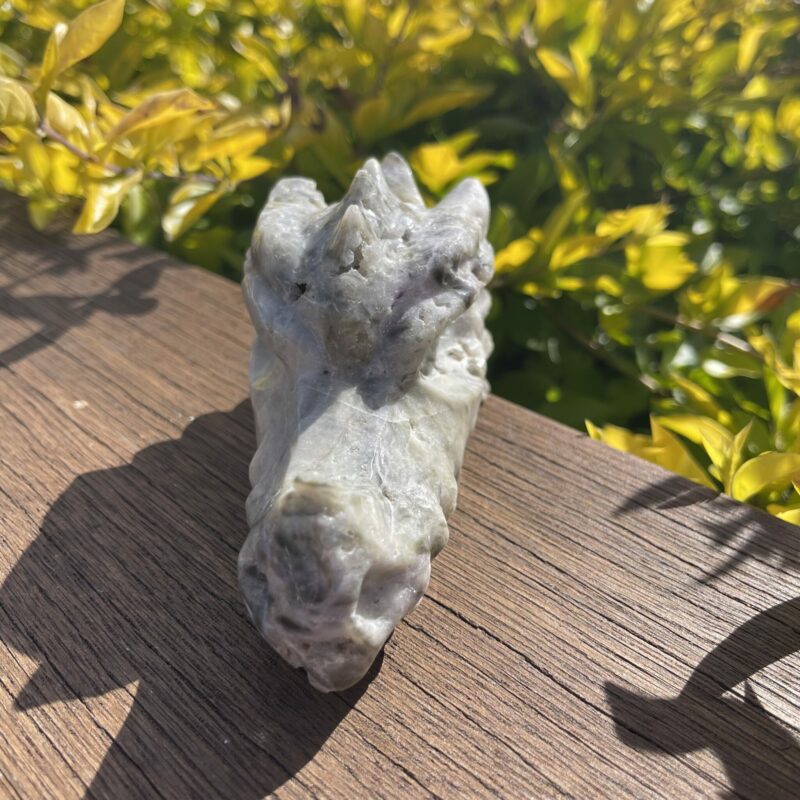 This is Grounding Sphalerite Dragon Head Carving