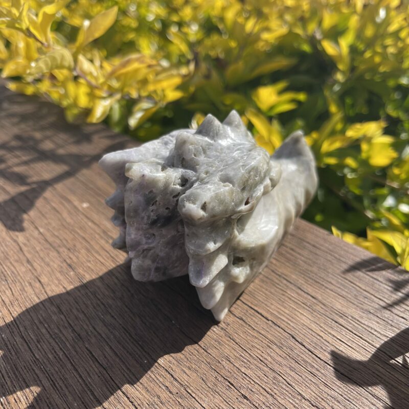 This is Grounding Sphalerite Dragon Head Carving