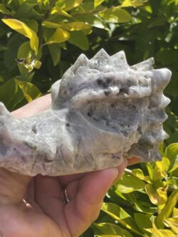 This is Grounding Sphalerite Dragon Head Carving