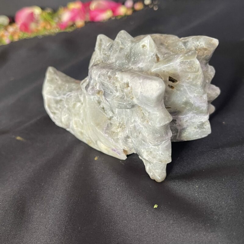 This is Grounding Sphalerite Dragon Head Carving