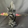 This is Black Obsidian Winged Dragon Carving