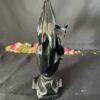 This is Black Obsidian Winged Dragon Carving