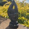 This is Black Obsidian Winged Dragon Carving