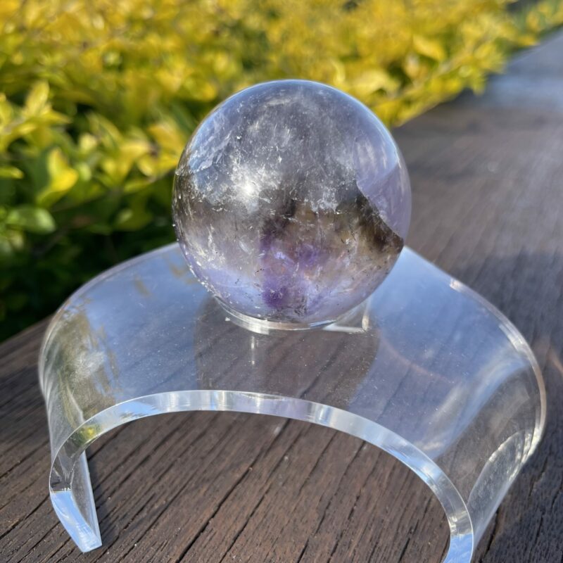 this is Mystical Beautyful Smoky Amethyst Sphere 6cm