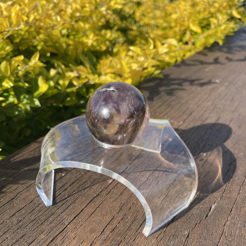 This is Mystical Clear Smoky Amethyst Sphere 5cm