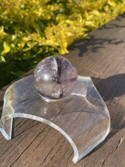 This is Mystical Clear Smoky Amethyst Sphere 5cm