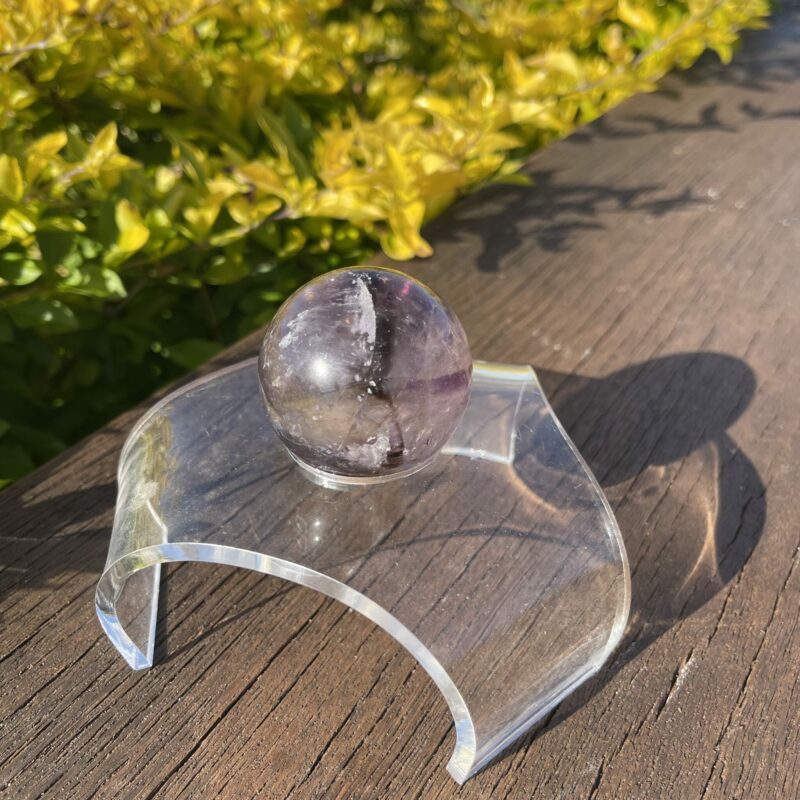 This is Mystical Clear Smoky Amethyst Sphere 5cm