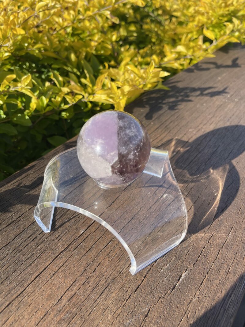 This is Enchanting Smokey Amethyst with Rainbow Medium Sphere