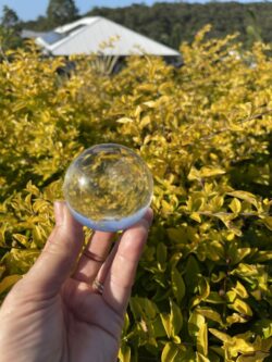 This is an amazing AAA Water Clear Quartz Sphere