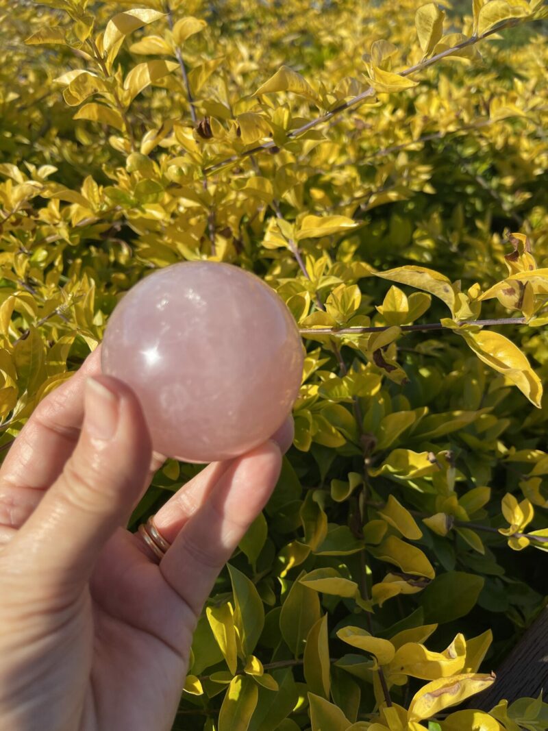 This is Loving Rose Quartz Medium Sphere of love