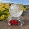 Unveil the Radiant Energy of Our XL Rainbow Clear Quartz Sphere (1.4kg)